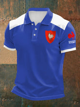 à manches courtes France Rugby Print pour homme